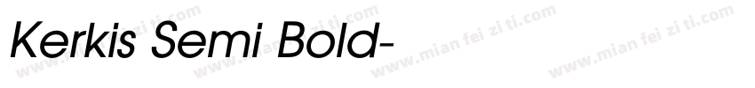 Kerkis Semi Bold字体转换